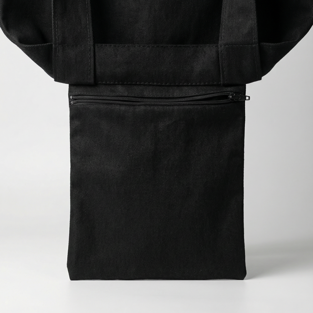 Black Oversize T-Shirt + Tote Bag "206 BONES 1 END" Bundle