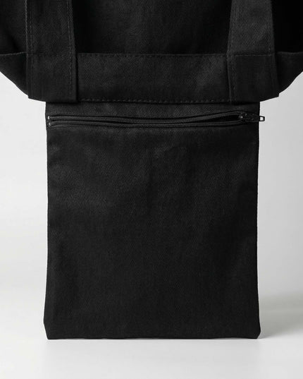 Black Tote Bag "206 BONES 1 END"