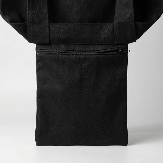 Black Tote Bag "206 BONES 1 END"