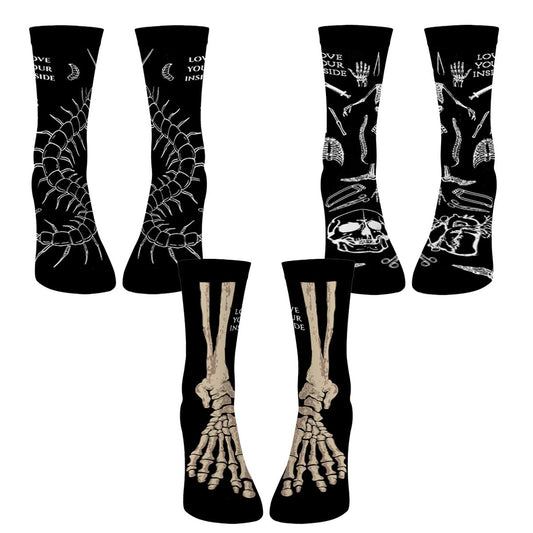 Zestaw Skarpet "Wij" + "Ryciny Anatomiczne" + "Kości" - Love Your Inside