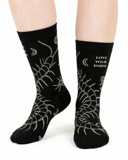 Cotton Crew Socks "Centipede" - Love Your Inside