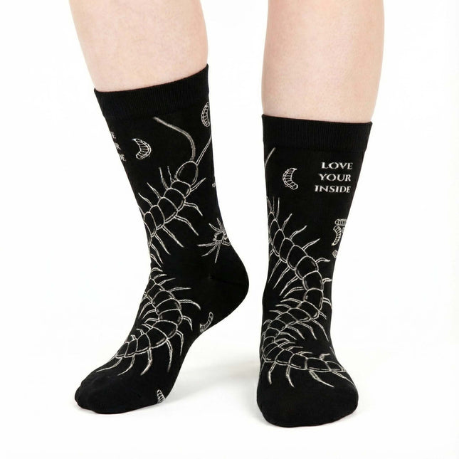 Cotton Crew Socks "Centipede" - Love Your Inside