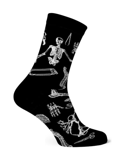 Skarpety długie bawełniane unisex z rycinami anatomicznymi. 
- Widok z boku